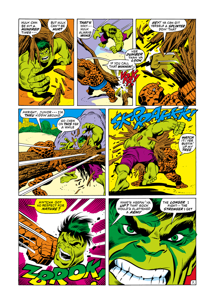 Fantastic Four 112 Hulk Vs The Thing Hulk Vs Hulk Vs Thing The Incredibles